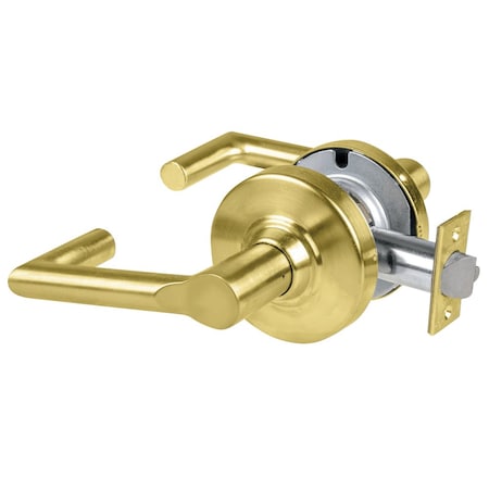 Schlage Grade 2 Passage Cylindrical Lock with Field Selectable Vandlgard, Boardwalk Lever, Non-Keyed, Satin ALX10 BRK 606